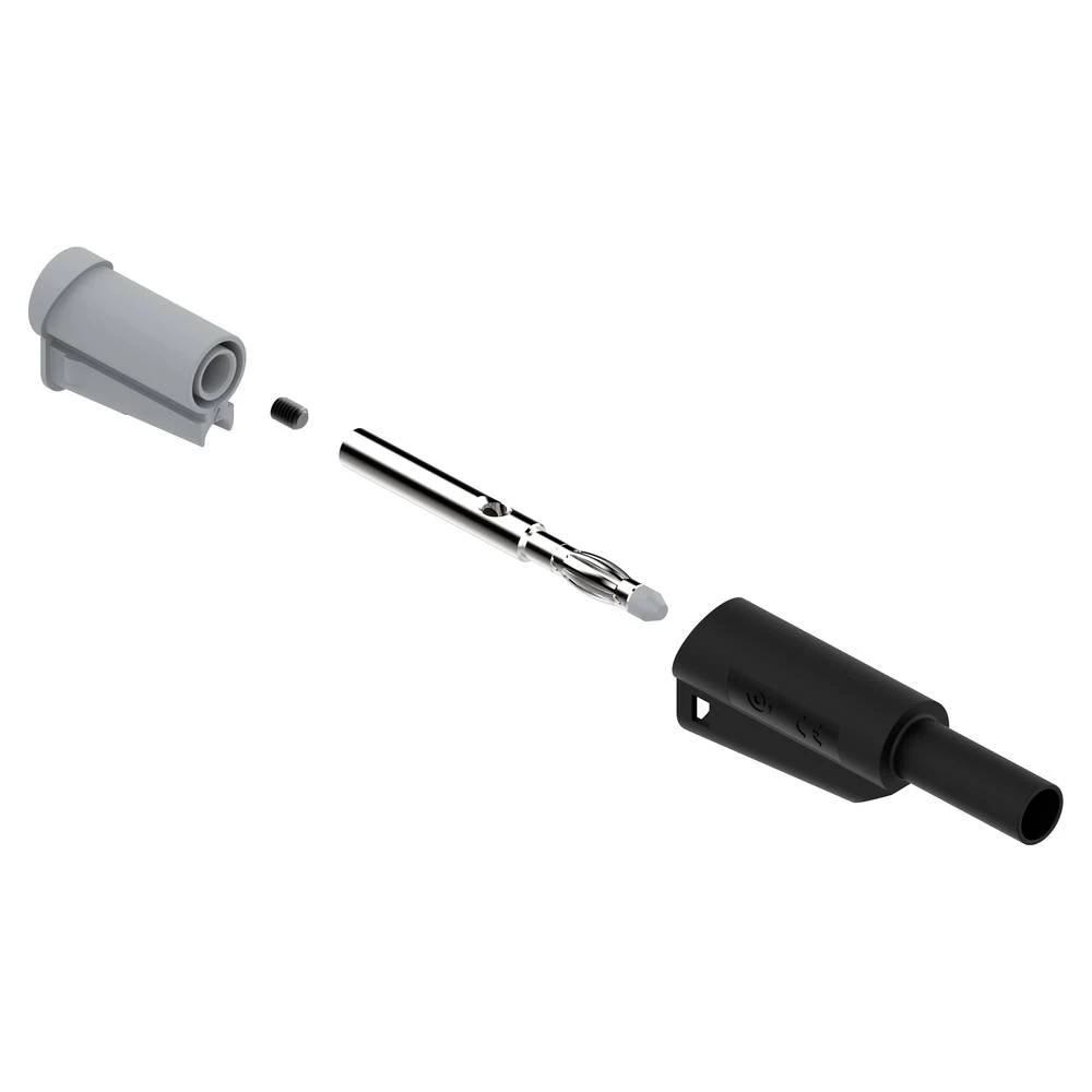 Electro PJP 1066-CD1-N laboratorijski muški konektor ravni muški konektor Zatik-Ø: 4 mm crna 1 St. slika