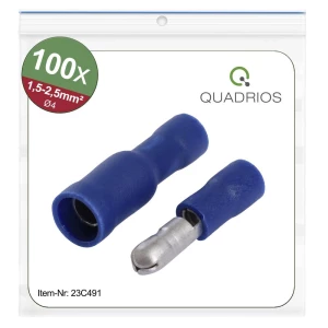 Quadrios 23C491 okrugli utikač 1.5 mm² 2.5 mm² plava boja 100 St. slika