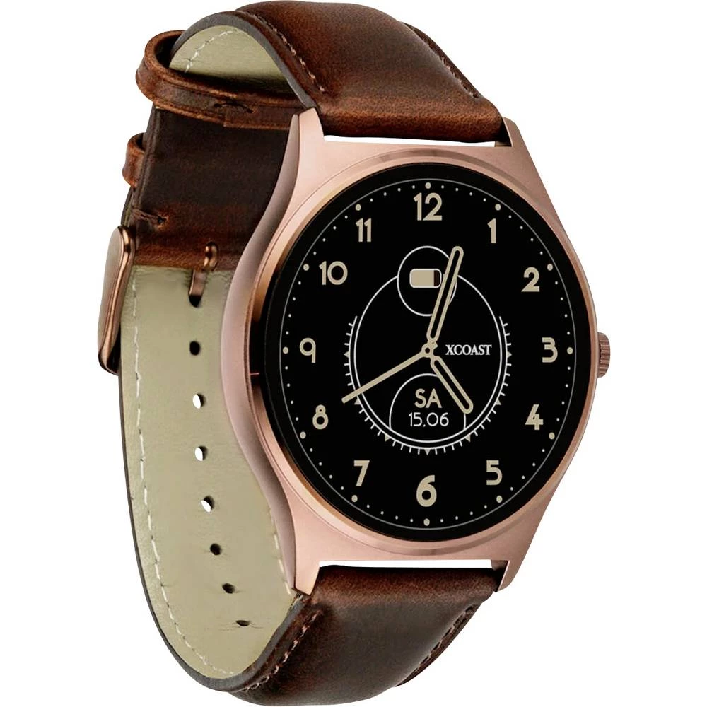 X-WATCH Qin XW Pro pametan sat  45 mm  smeđa boja slika