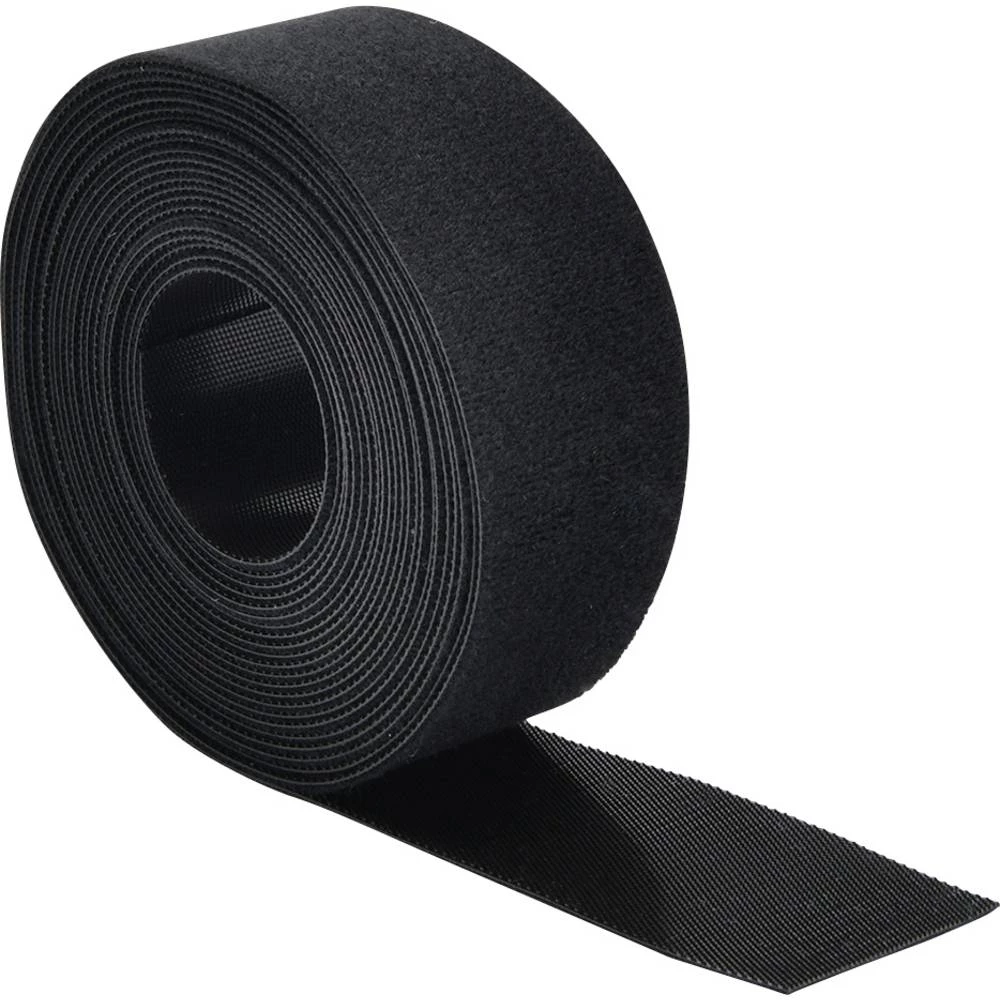 Quadrios 25CA511 prianjajuća traka za povezivanje grip i mekana vunena tkanina crna Roba na metre slika