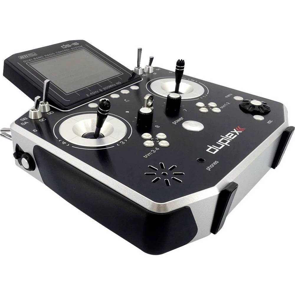 Jeti DS-16 II srebrna ručni daljinski upravljač 2,4 GHz Broj kanala: 24 slika