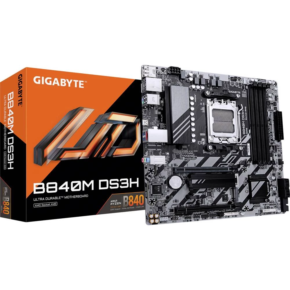 Gigabyte GA-B840M DS3H matična ploča Baza #####AMD AM5 Faktor oblika (detalji) Micro-ATX Set čipova matične ploče AMD® B slika