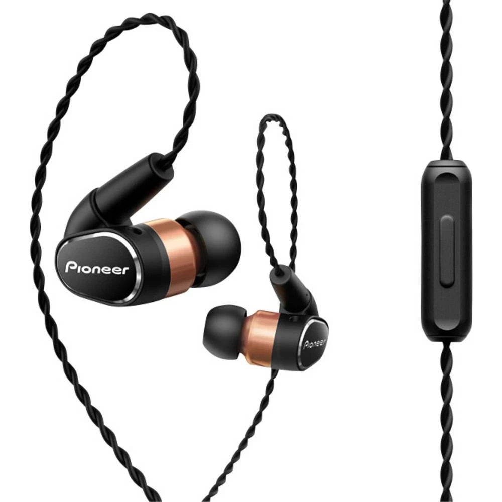 HiFi In Ear slušalice Pioneer SE-CH9T-K U ušima High-Resolution Audio Crna, Bakrena slika