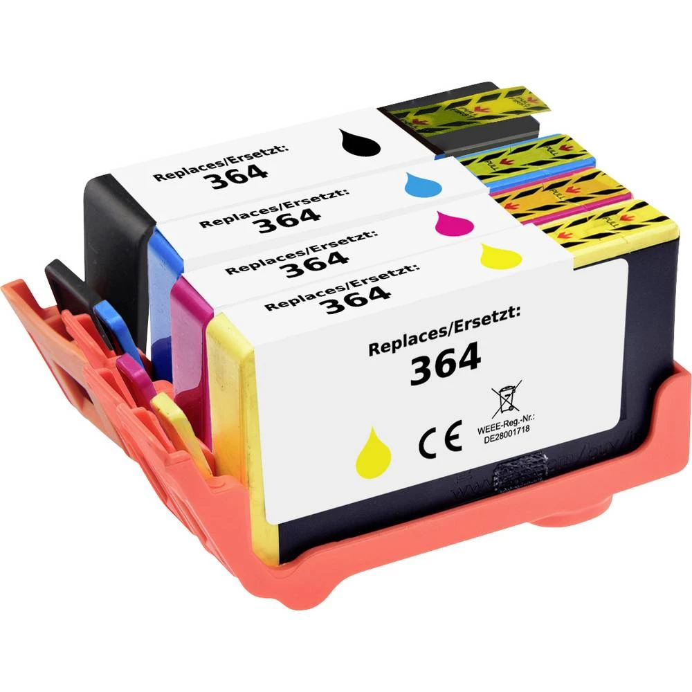 Renkforce tinta zamijenjen HP 364, N9J73AE, CB316EE, CB318EE, CB319EE, CB320EE kompatibilan kombinirano pakiranje cijan, slika