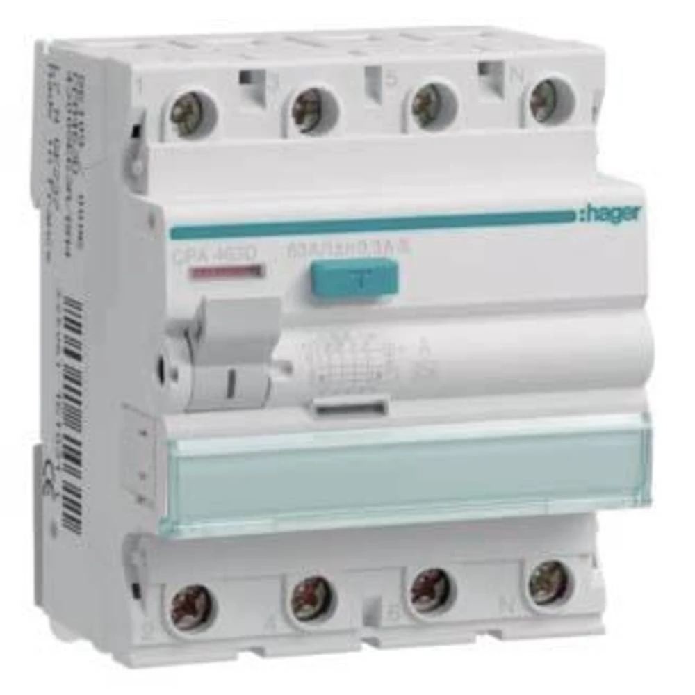 Hager CPA463D CPA463D FID zaštitna sklopka A 4-polni 63 A 0.3 A 400 V slika