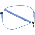 TRU COMPONENTS SPKL-4-305-SK ESD kabel za uzemljenje 3.05 m Pritisni gumb 4 mm, Krokodilska stezaljka