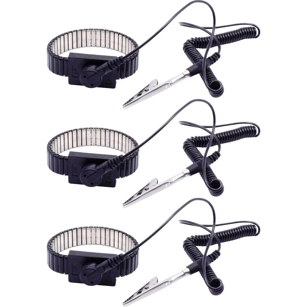 Quadrios ESD ručni remen crna pritisni gumb 10 mm slika