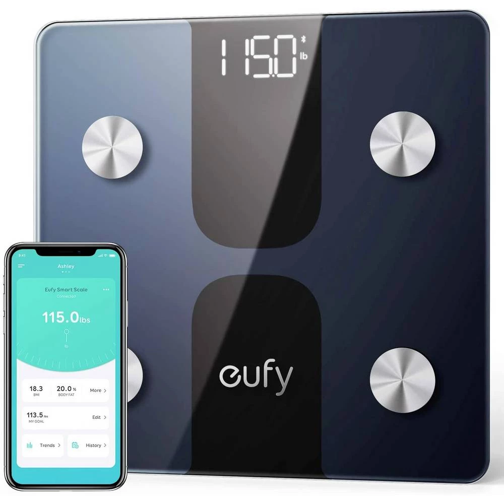 eufy Smart Scale P1 vaga za analizu tijela Opseg mjerenja (kg)=150 kg crna slika