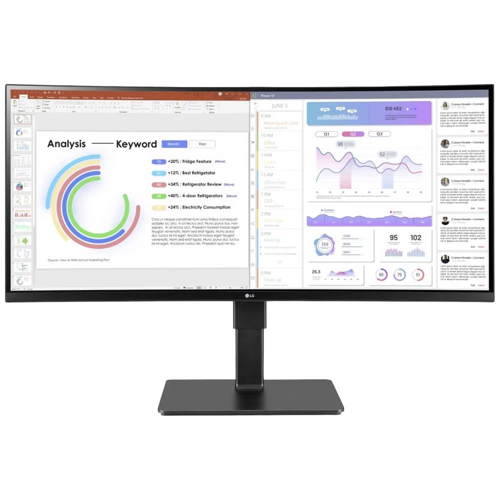 LG Electronics LG 34BQ77QB-B.AEU 86,72cm Curved LED zaslon  Energetska učinkovitost 2021 G (A - G) 86.4 cm (34 palac) 34 slika