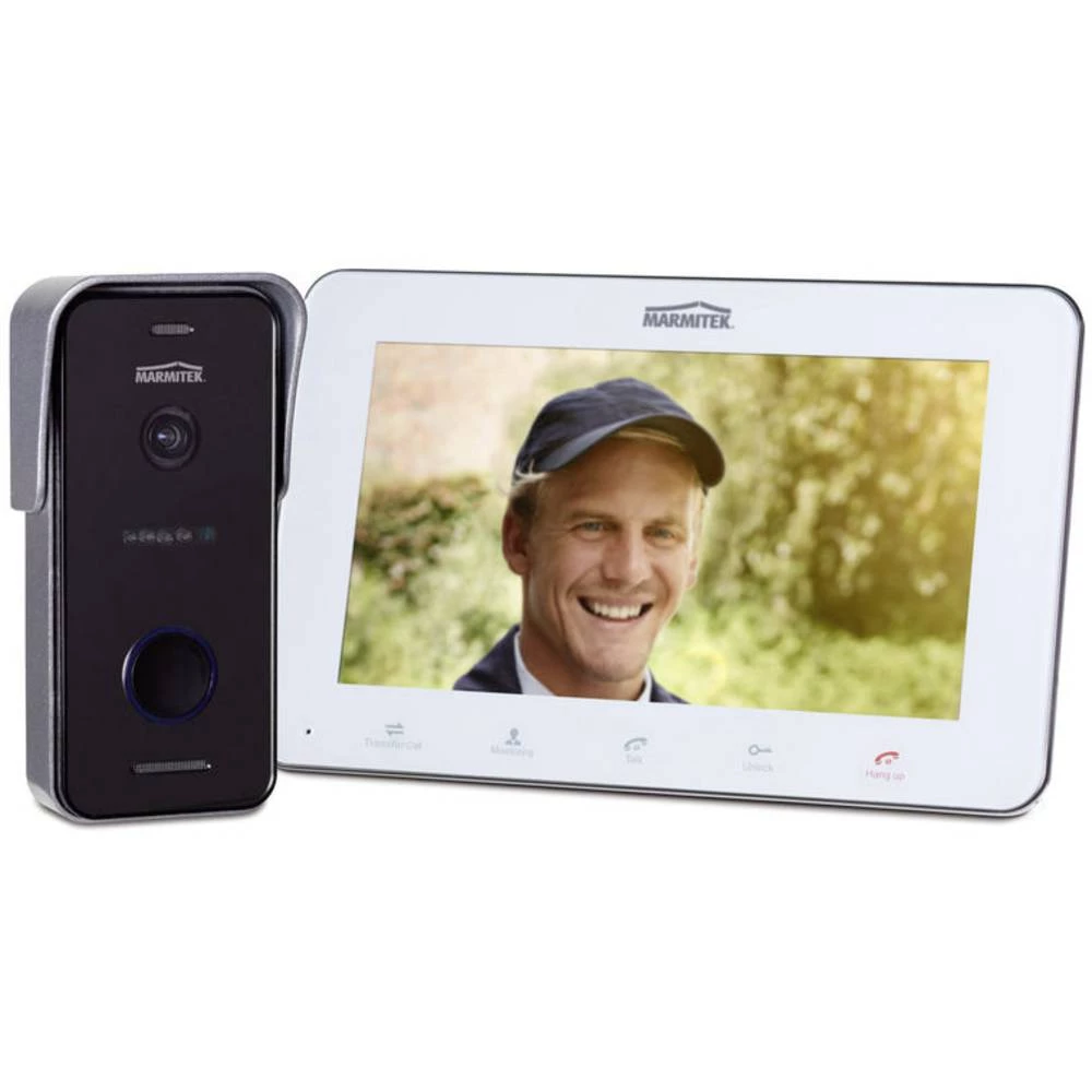 Marmitek 08288 Video-portafon Srebrna/antracitna, Bijela slika