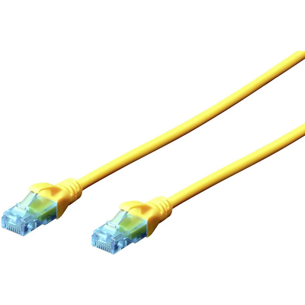 Digitus DK-1512-010/Y RJ45 mrežni kabel, Patch kabel cat 5e U/UTP 1.00 m žuta upleteni parovi 1 St. slika
