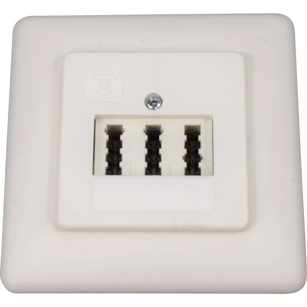 KOMOS 25583F9M telefonska utičnica telefon podžbukna čista bijela (ral 9010) slika