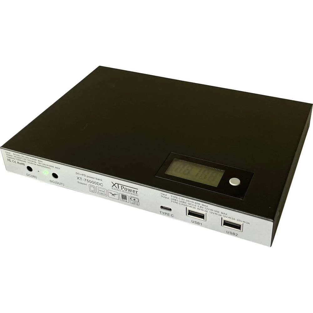 Jauch Quartz XT-75000 DC PA powerbank (rezervna baterija) 73500 mAh Quick Charge 3.0, Power Delivery Li-Ion crna slika