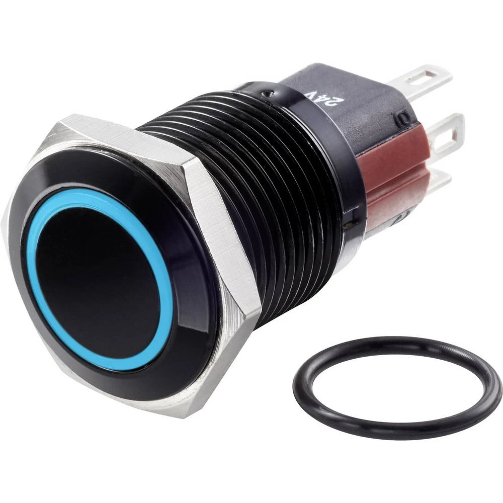 TRU COMPONENTS TC-GQ16-KF-11E/J/B/12V/A Tlačni prekidač sa zaštitom od vandalizma 48 V/DC 2 A 1 x OFF/(ON) IP65 vraća se u izspr slika