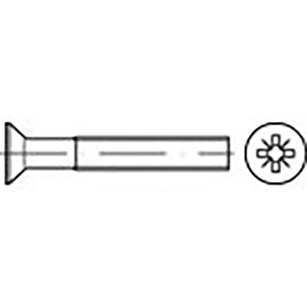 TOOLCRAFT  TO-6863370 upušteni vijci M3 45 mm križni pozidriv DIN 965   nehrđajući čelik V2A A2 500 St. slika