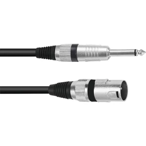 Omnitronic 3022519B XLR adapter cable [1x XLR utikač 3-polni - 1x klinken utikač 6.3 mm (mono)] 2.00 m crna slika