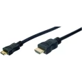 Digitus HDMI Priključni kabel [1x Muški konektor HDMI - 1x Muški konektor Mini HDMI tipa C] 2 m Crna slika