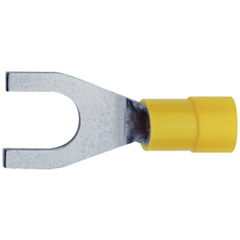 Klauke 650C6 viljuškasta kabelska stopica 4 mm² 6 mm² Otvor Ø=6.5 mm izolirani dio žuta 1 kom. slika