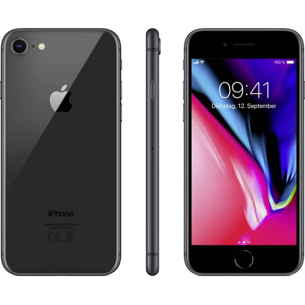 Apple iPhone 8 obnovljeno (stupanj A) 64 GB 4.7 palac (11.9 cm)  iOS 11 12 Megapixel svemirsko-siva slika