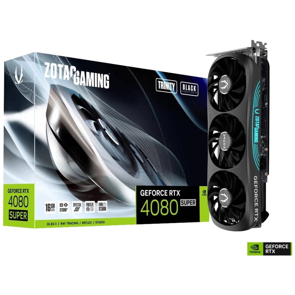 Zotac grafička kartica Nvidia GeForce RTX 4080 Super GAMING Trinity Black Edition 16 GB GDDR6X-RAM PCIe x16 DisplayPor slika