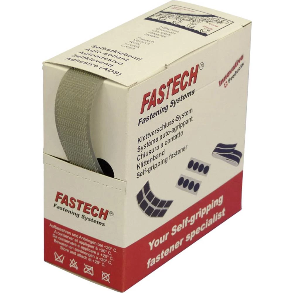 Prianjajuća traka Šivanje Statički dio (D x Š) 5 m x 25 mm Svijetlosiva Fastech 5 m slika