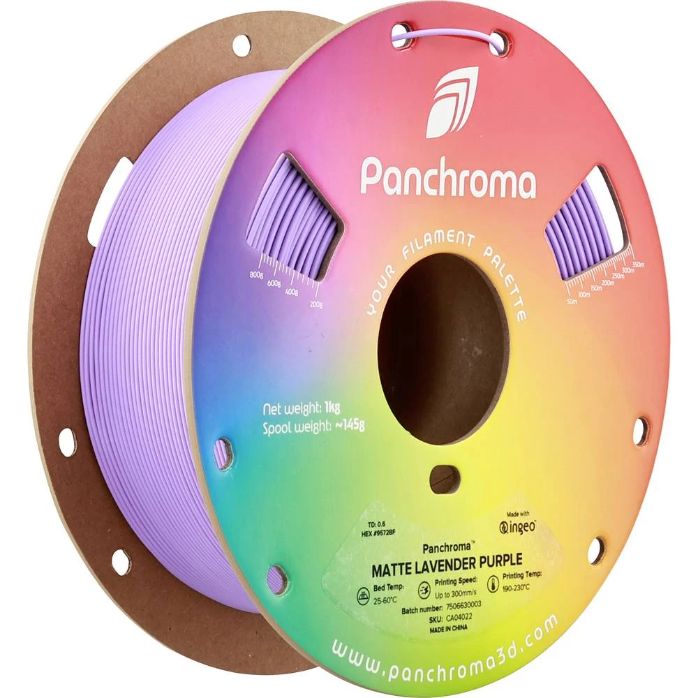 Polymaker CA04022 Panchroma™ Matte 3D pisač filament PLA mat, manji sadržaj plastike 1.75 mm 1000 g ljubičasta boja lava slika