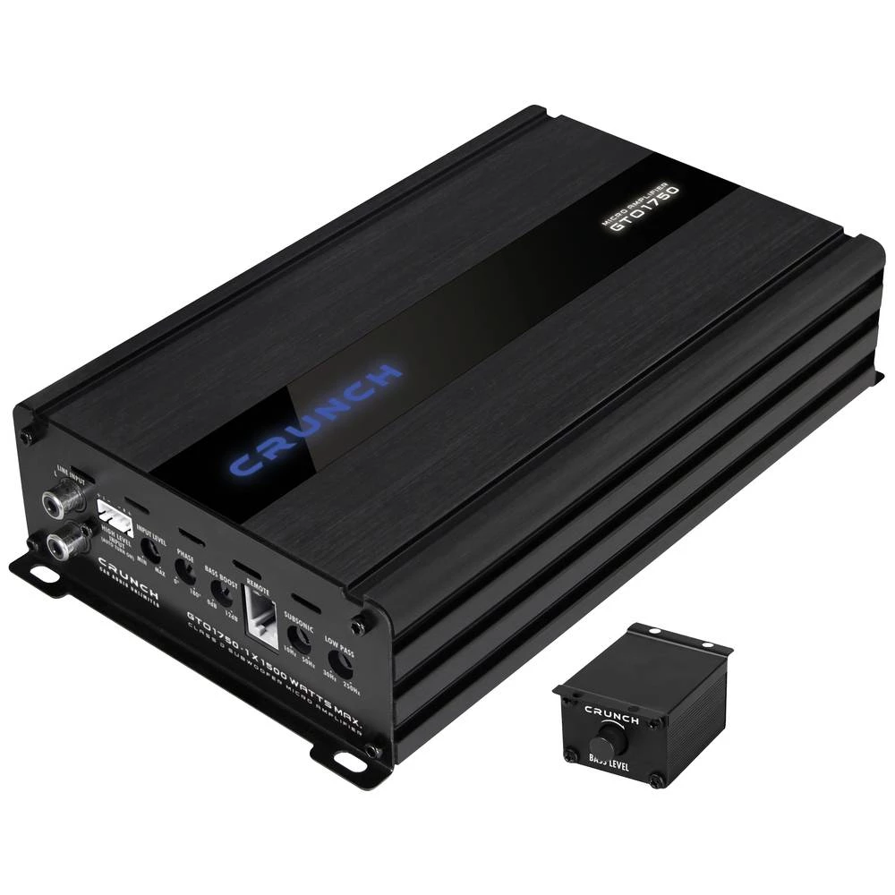 Crunch  GTO1750  1-kanalno digitalno pojačalo  1500 W  kontrola glasnoće/basa/visokih tonova  Pogodno za (marke auta): Universal slika