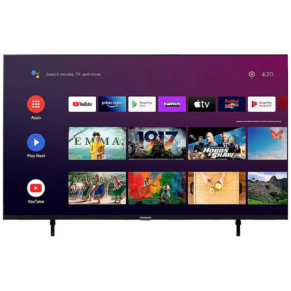 Panasonic TX-43LXW834 LED-TV 108 cm 43 palac Energetska učinkovitost 2021 G (A - G) Smart TV, UHD, WLAN, dvb-c, dvb-s2, DVB-T, DVB-T2 crna slika