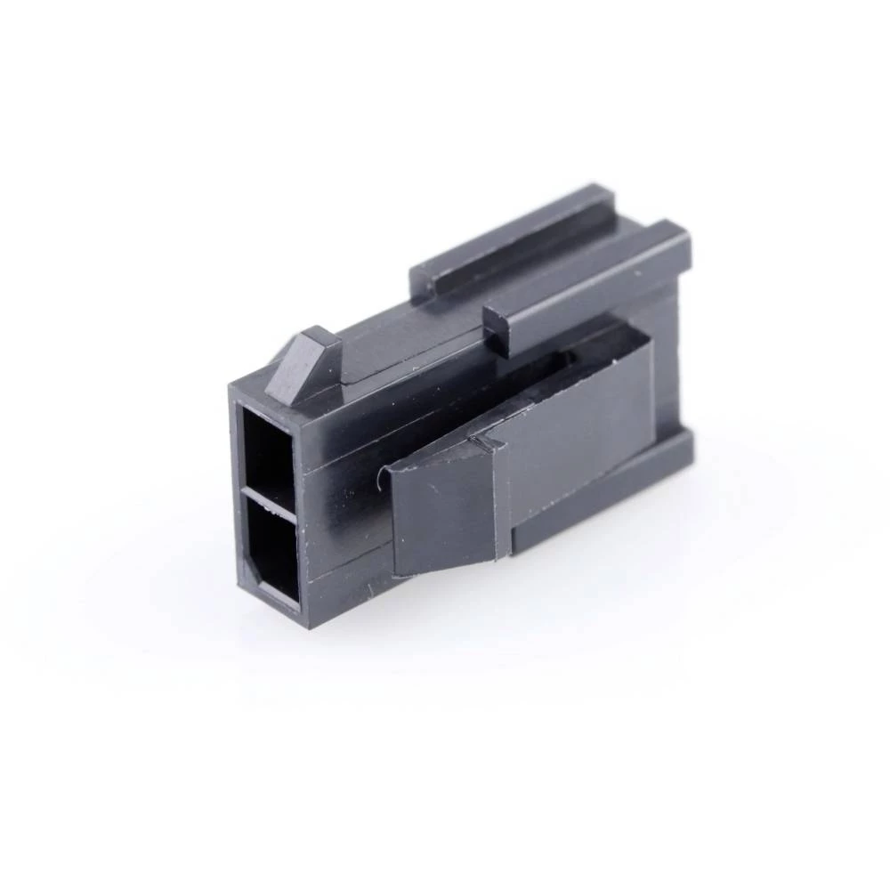 Molex 430200200 Micro-Fit 3.0 Plug Housing, Dual Row, 2 Circuits, UL 94V-0, Panel Mount Ears, Low-Halogen, Black slika