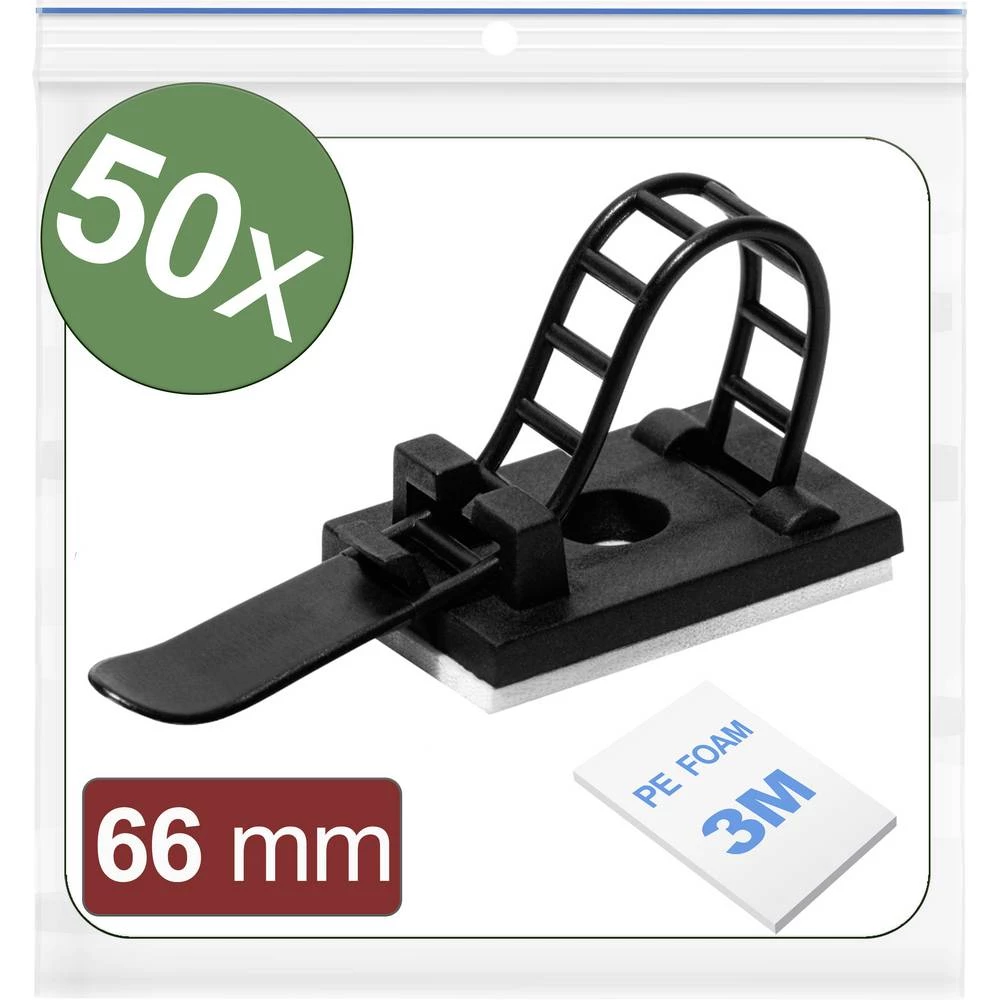 Quadrios 24CA442 postolje samoljepljiva, vijak 24CA442    crna 50 St. slika