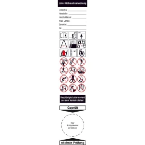 SafetyMarking 30.C5105 osnovna značka Für Leitern bijela samoljepljiva folija (D x Š) 200 mm x 40 mm 4 St. slika