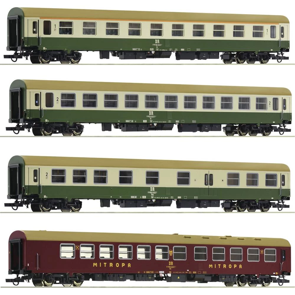 Roco 74189 H0 4-dijelni set 2: Putnička kočija D 375 "Vindobona" DR slika