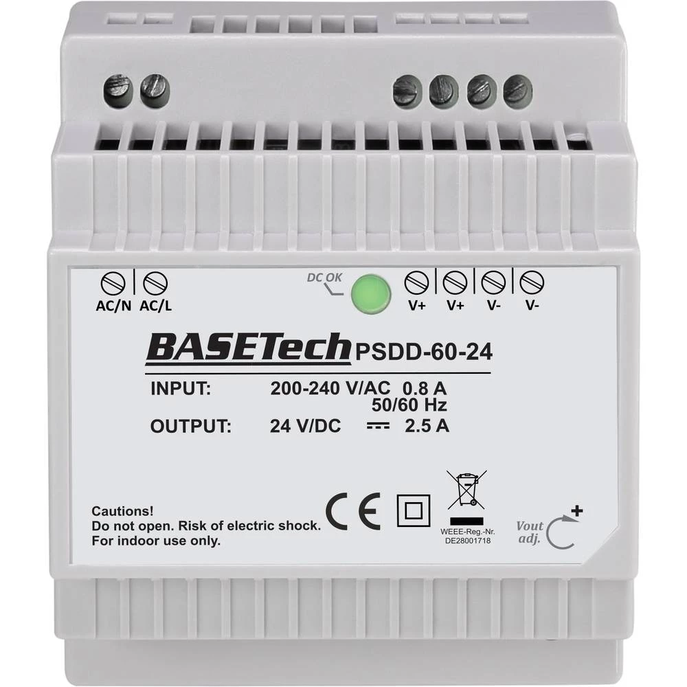 DIN-napajanje (DIN-letva) Basetech PSDD-60-24 2.5 A 60 W slika