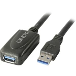 LINDY USB kabel USB 3.2 gen. 1 (USB 3.0) USB-A utikač, USB-A utičnica 5.00 m crna  43155