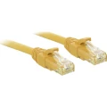 LINDY 48060 RJ45 mrežni kabel, Patch kabel cat 6 U/UTP 30.00 cm žuta sa zaštitom za nosić 1 St. slika
