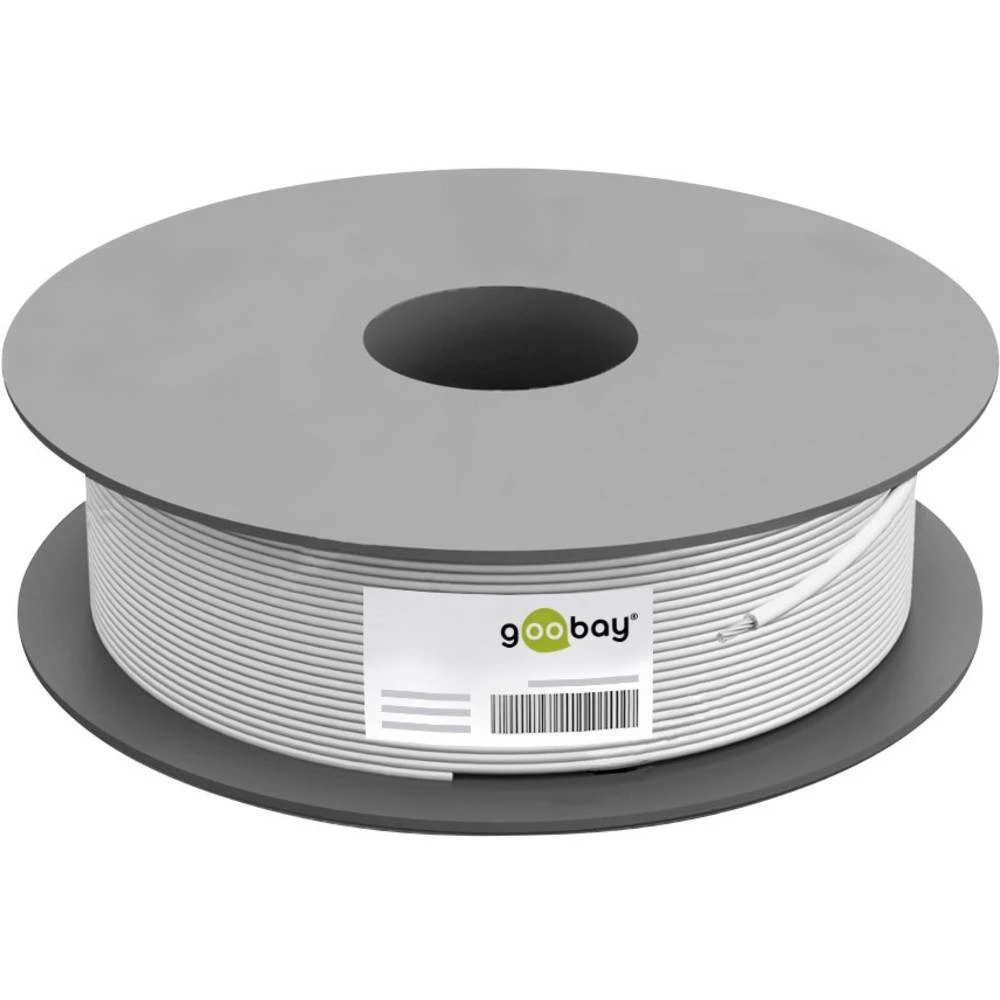 Koaksialni kabel Vanjski promjer: 7.05 mm 75 Ohm 110 dB Bijela Goobay 67098 100 m slika