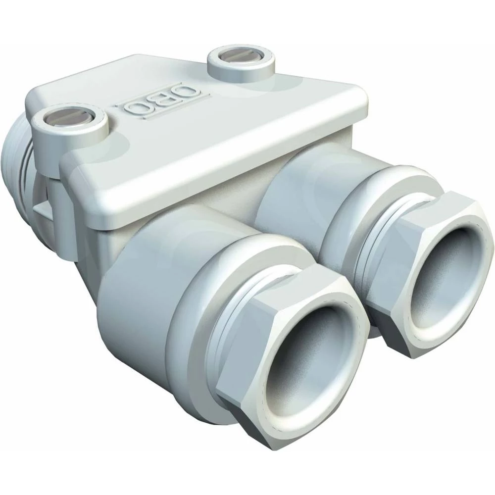 Dvostruki vijčani spoj Plastika Svijetlosiva OBO Bettermann 113 PG16 LGR 5 ST slika