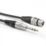 Hicon HBP-XF6S-0030 audio adapterski kabel [1x klinken utikač 6.3 mm (stereo) - 1x XLR utičnica 3-polna] 0.30 m crna