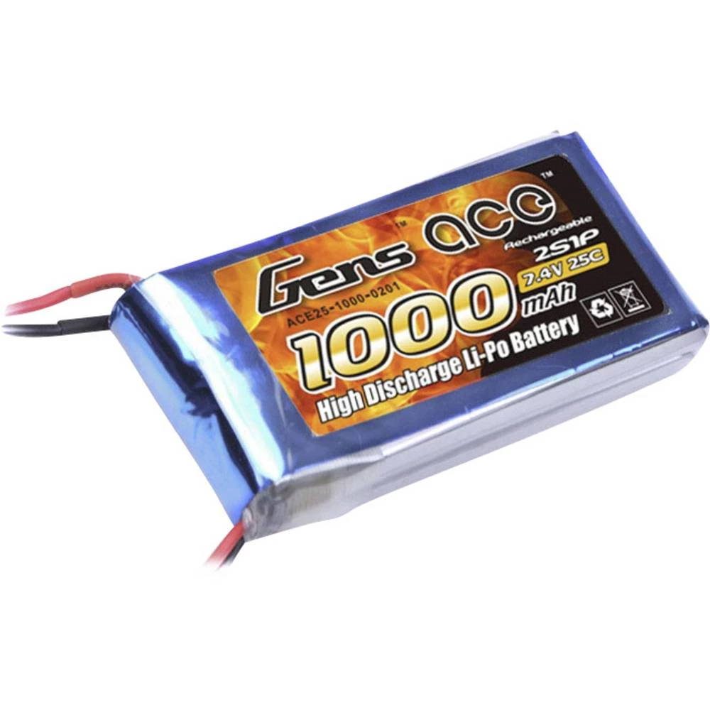 LiPo akumulatorski paket za modele 7.4 V 1000 mAh Broj ćelija: 2 25 C Gens ace Softcase Sustav T-konektora slika