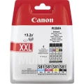 Canon patrona tinte CLI-581XXL BKCMY original kombinirano pakiranje foto crna, cijan, purpurno crven, žut 1998C005 patrone, komplet od 4 komada slika