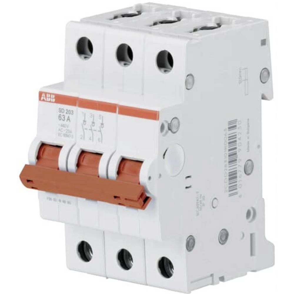 prekidač za isključivanje   siva 3-polni  16 A 3 zatvarač   ABB 2CDD283101R0016 slika