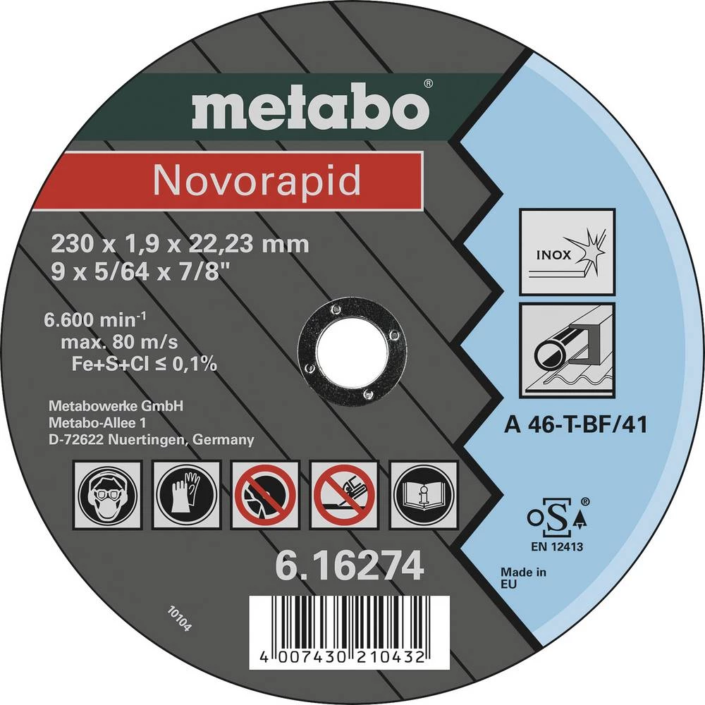 Metabo 616492000 rezna ploča ravna 115 mm 22.23 mm 25 St. slika