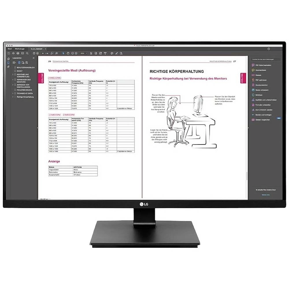 LG Electronics 27BN65Q-B LED zaslon 68.6 cm (27 palac) Energetska učinkovitost 2021 G (A - G) 2560 x 1440 piksel QHD 5 ms HDMI™, DisplayPort, USB, slušalice (3.5 mm jack) slika
