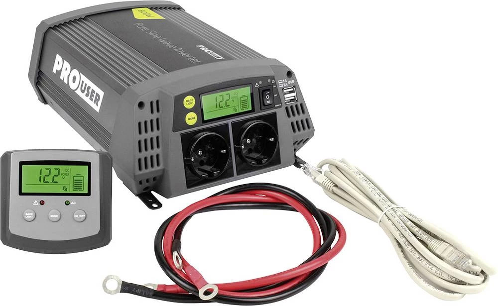 Inverter ProUser Sinus PSI600 600 W - 230 V/AC, 5.2 V/DC Sa daljinskim upravljačem slika