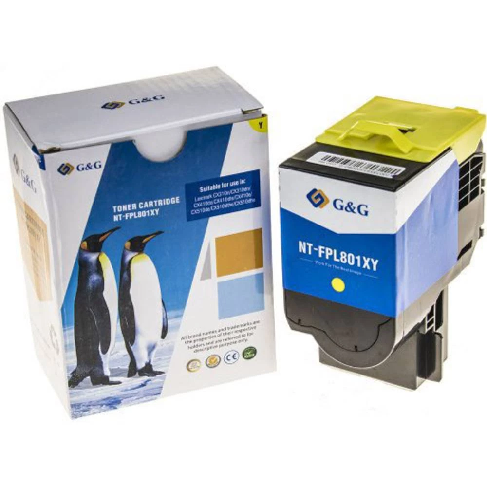 G&G Toner Zamijena Lexmark 802SY, 80C2SY0 Kompatibilan Žut 2000 Stranica slika