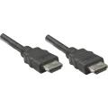 Manhattan HDMI priključni kabel HDMI-A utikač, HDMI-A utikač 1.00 m crna 323192 zaštićen s folijom, pletena zaštita, podržava HDMI, high speed HDMI sa eternetom HDMI kabel slika
