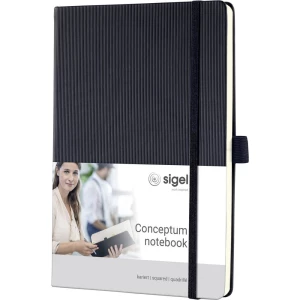Sigel CONCEPTUM® CO121 bilježnica kockasta crna Broj listova: 97 DIN A5 slika