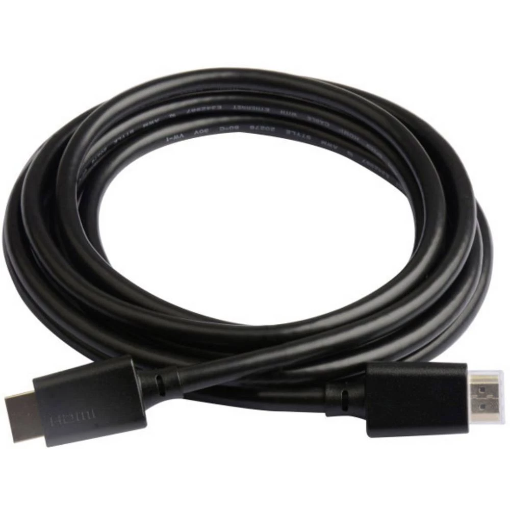 TECHly HDMI Priključni kabel [1x Muški konektor HDMI - 1x Muški konektor HDMI] 1 m Crna slika
