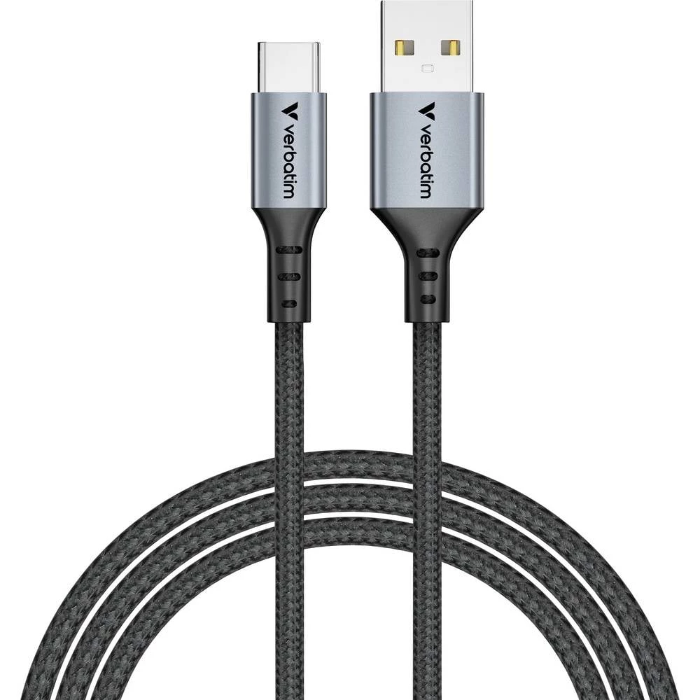Verbatim mobitel kabel [1x USB-A utikač - 1x muški konektor USB-C®] 1.2 m USB-C®, USB a s funkcijom brzog punjenja slika