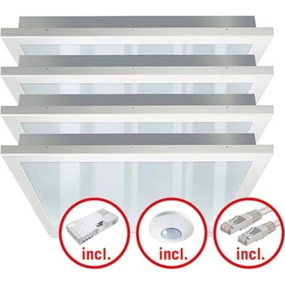 LED stropna svjetiljka LED LED fiksno ugrađena ESYLUX PNLCEL10 #EQ10122781 EQ10122781 Bijela slika